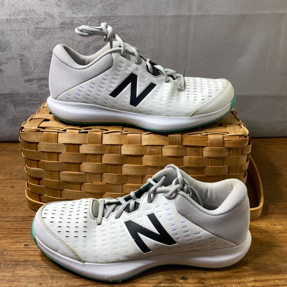 New Balance 696v4 Womens Tennis Shoes White Teal Sneakers Size 12 B